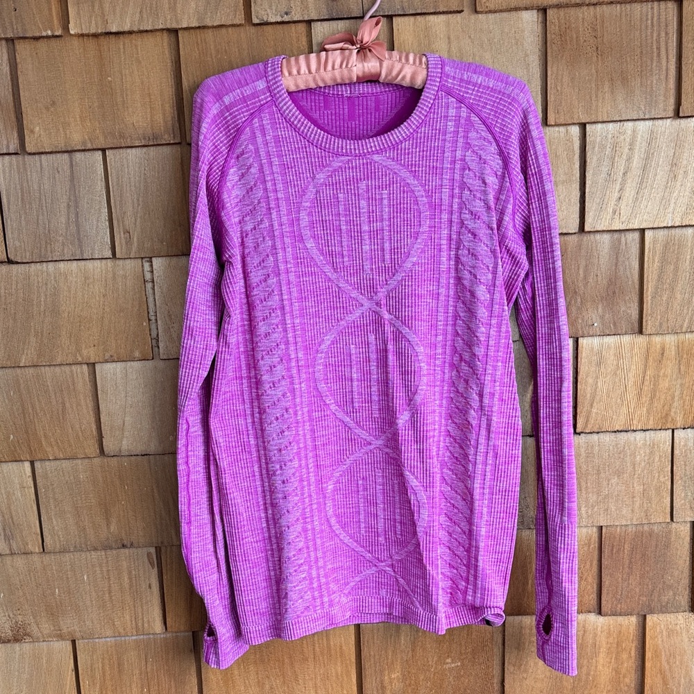 lululemon athletica Pink Patterned Long-Sleeve Top